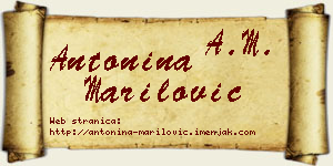 Antonina Marilović vizit kartica
